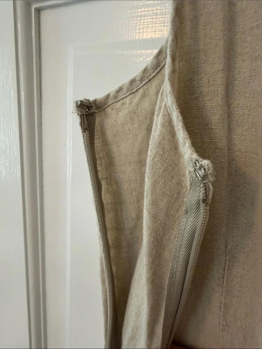 LOFT Beige Romper with Black Embroidery - Picture 4 of 6